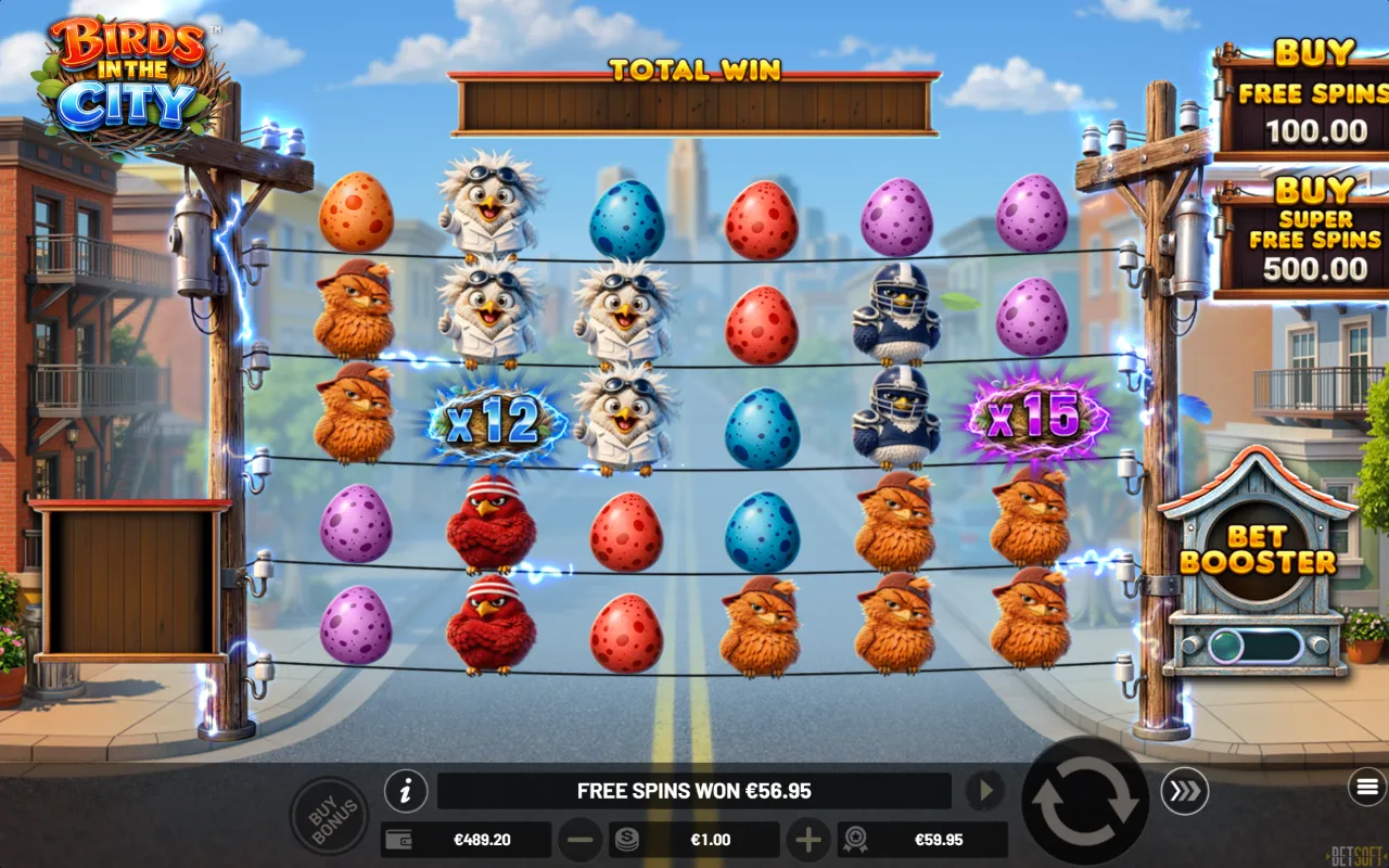 The final board of the Super buy with an x12 and an x15 nest and no win