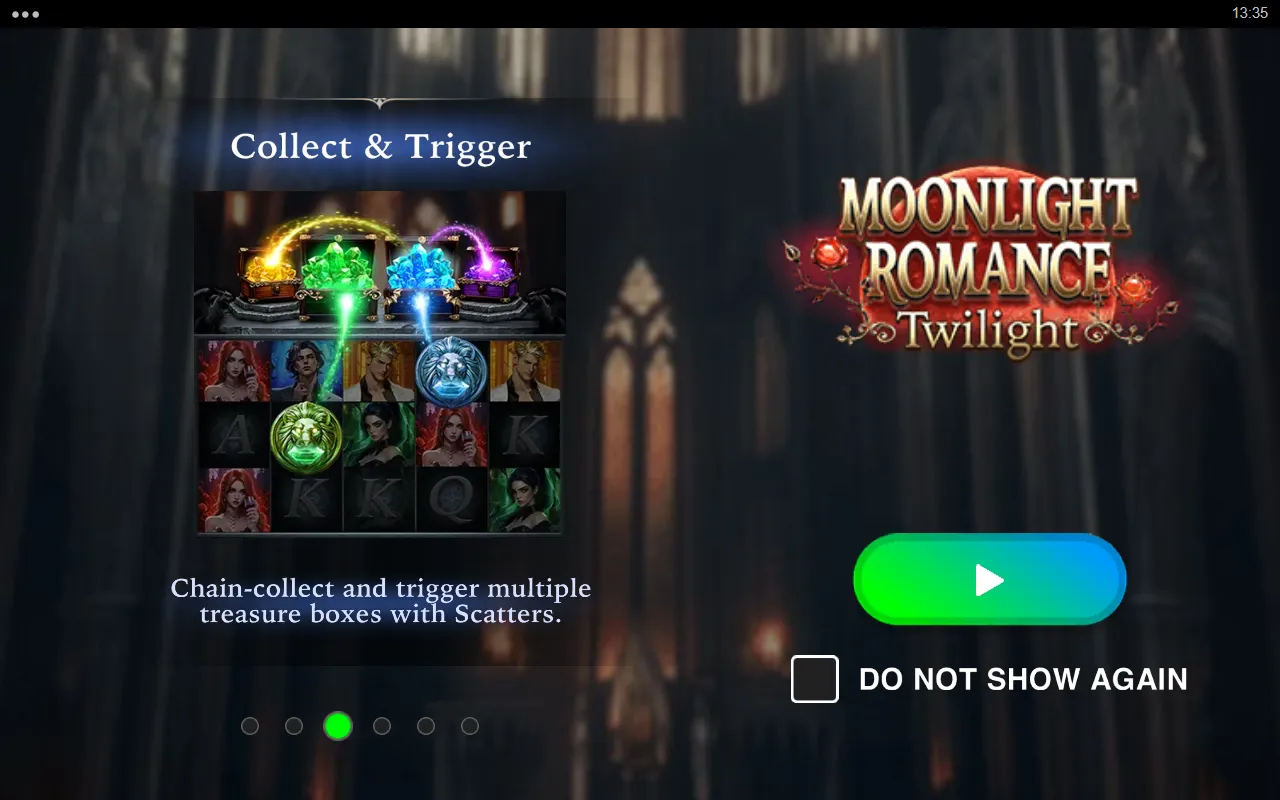 The intro card explaining that collecting medallions upgrades the boxes and can trigger the feature
