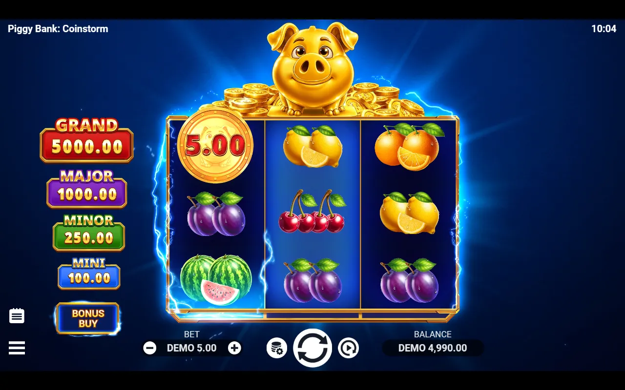 A single coin on the grid with no collector orb on the middle reel