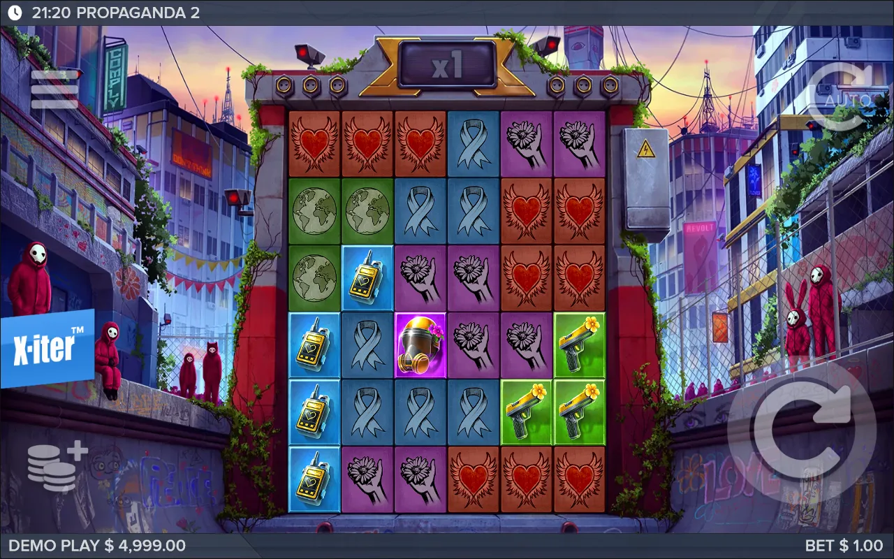 A dead board with the global multiplier sitting at x1