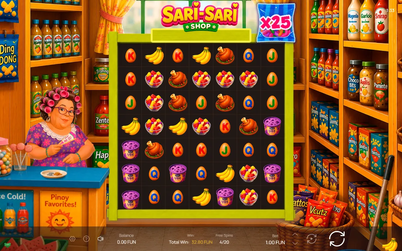 A Super Free Spins board with x25 multiplier bags