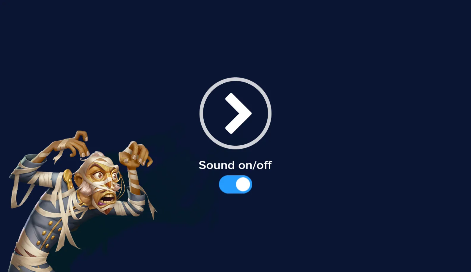 Book of Toro loading screen with a bandaged mummy in a monocle and a blue coat