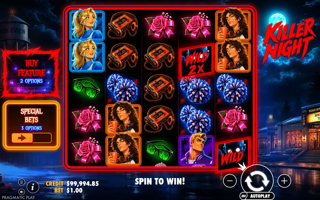 Two Wilds on reels 4 and 5, one carrying a 2x multiplier, with no winning line