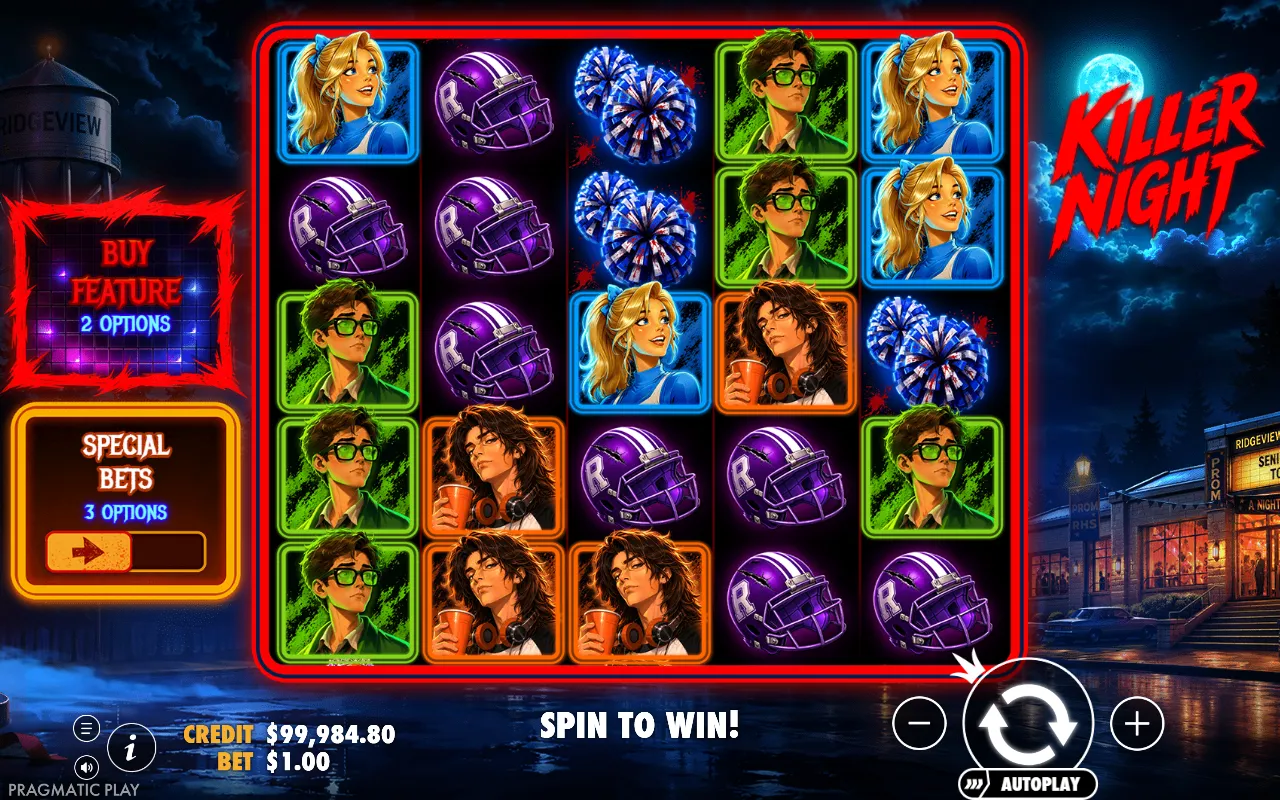 A base game board of Nerds, Helmets and Party Girls with no win